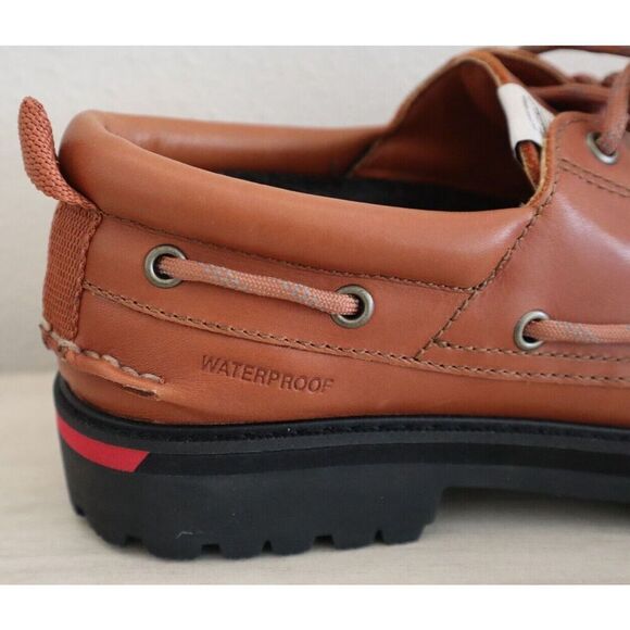 Sperry Top Sider STS24932 Men's Sz 9 Tan Unlined Lug 3-Eye Boat Shoes - Picture 13 of 16